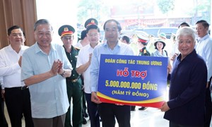 Tổng Bí thư Tô Lâm kiểm tra công tác khắc phục hậu quả bão, lụt tại Thái Nguyên 